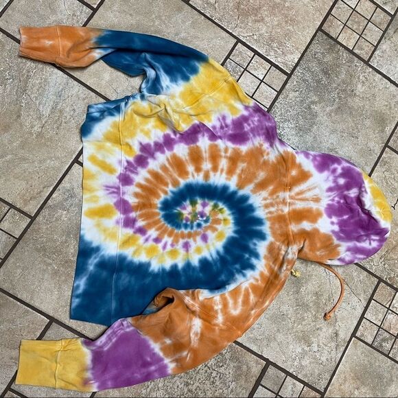 DAYDREAMER Tie Dye Hoodie Double Trouble Pre Shrunk Size S psychedelic NEW - Picture 7 of 11